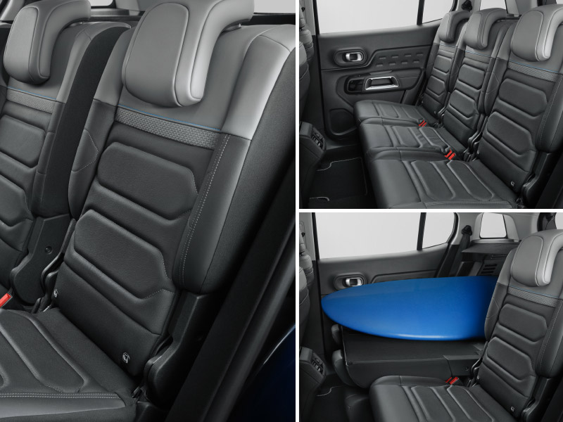 3 INDEPENDENT ADJUSTABLE REAR SEATS