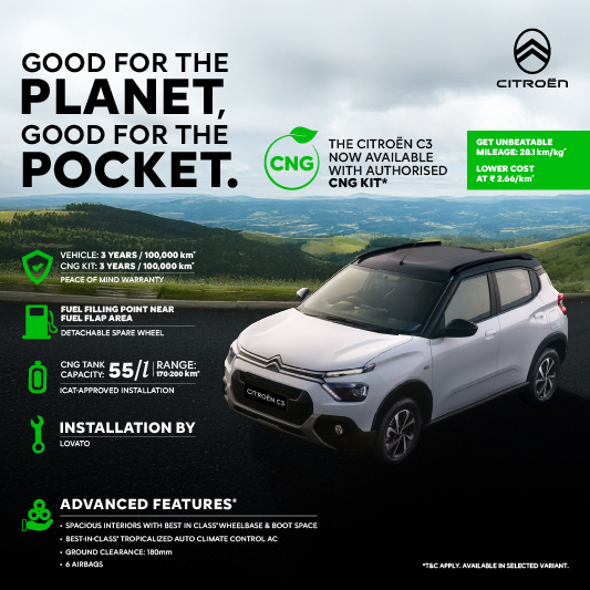 CITROËN INDIA INTRODUCES CNG READY C3