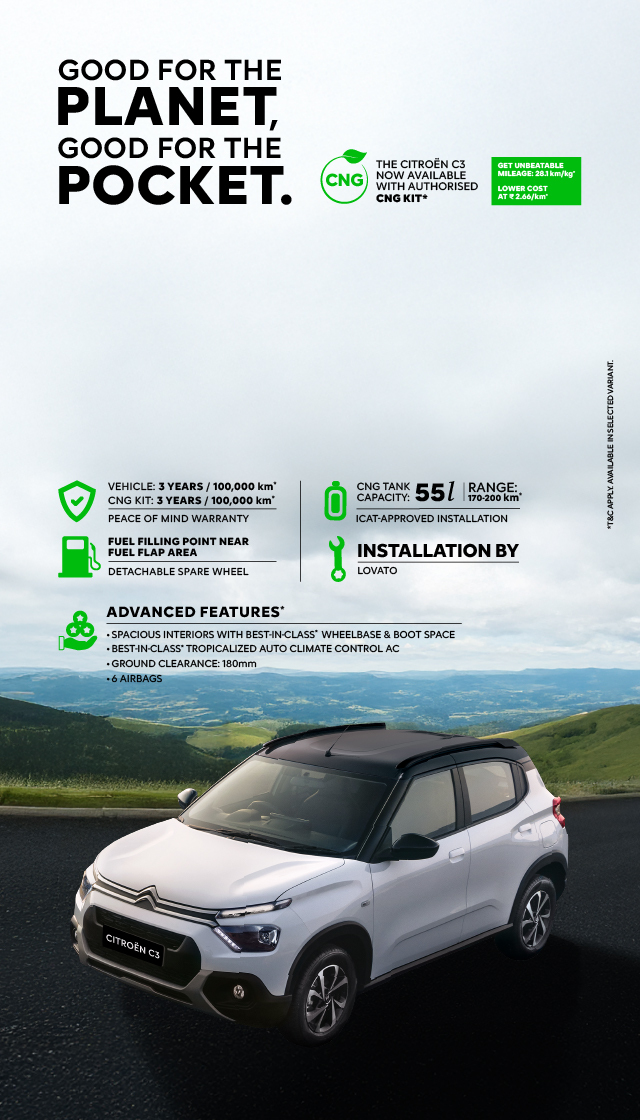 CITROËN INDIA INTRODUCES CNG READY C3